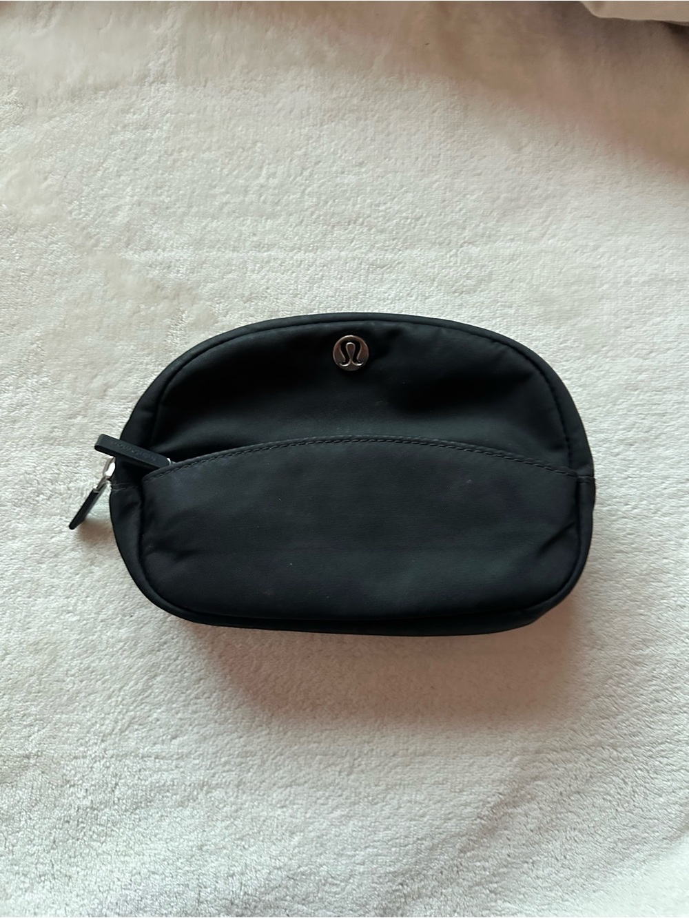 lululemon Black Interior Mesh Zip Pouch